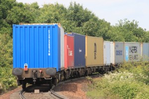 Trimley_Branch_Line_container_train_leaving_Felixstowe_Docks