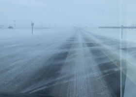 Weather- twitter- blowing snow - Highway 11 2013