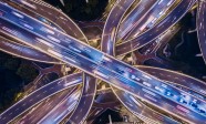 Aerial view of Shanghai Highway at Night