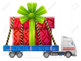 Road transportation of gift box